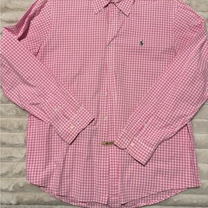 Pink Polo Ralph Lauren Checkered Men's Shirt